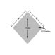 Warning Roundabout Symbol Aluminum Sign (Reflective)