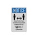 Please Practice Proper Social Distancing Standards Aluminum Sign (Reflective)