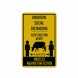 Social Distancing Keep One Cow Apart Aluminum Sign (Reflective)