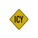 Warning Icy Aluminum Sign (Reflective)