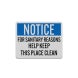 OSHA For Sanitary Reasons Help Keep This Place Clean Aluminum Sign (Reflective)