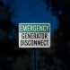 OSHA Emergency Generator Disconnect Aluminum Sign (Reflective)