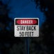 OSHA Stay Back 50 Feet Aluminum Sign (Reflective)