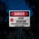 OSHA Danger Laser Radiation Aluminum Sign (Reflective)