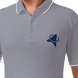 Men's Grey Cotton Polo Shirt - Embroidered