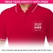 Men's Red Cotton Polo Shirt - Embroidered