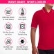 Men's Red Cotton Polo Shirt - Embroidered