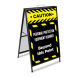 Caution Personal Protection Equipment Required Beyond this Point Metal Frames