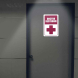 Reflective Hospital Restroom Signs