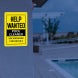 Reflective Wanted Pool Signs