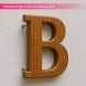 Teakwood Letters and Numbers Stud Mounting for Secure Floating Look