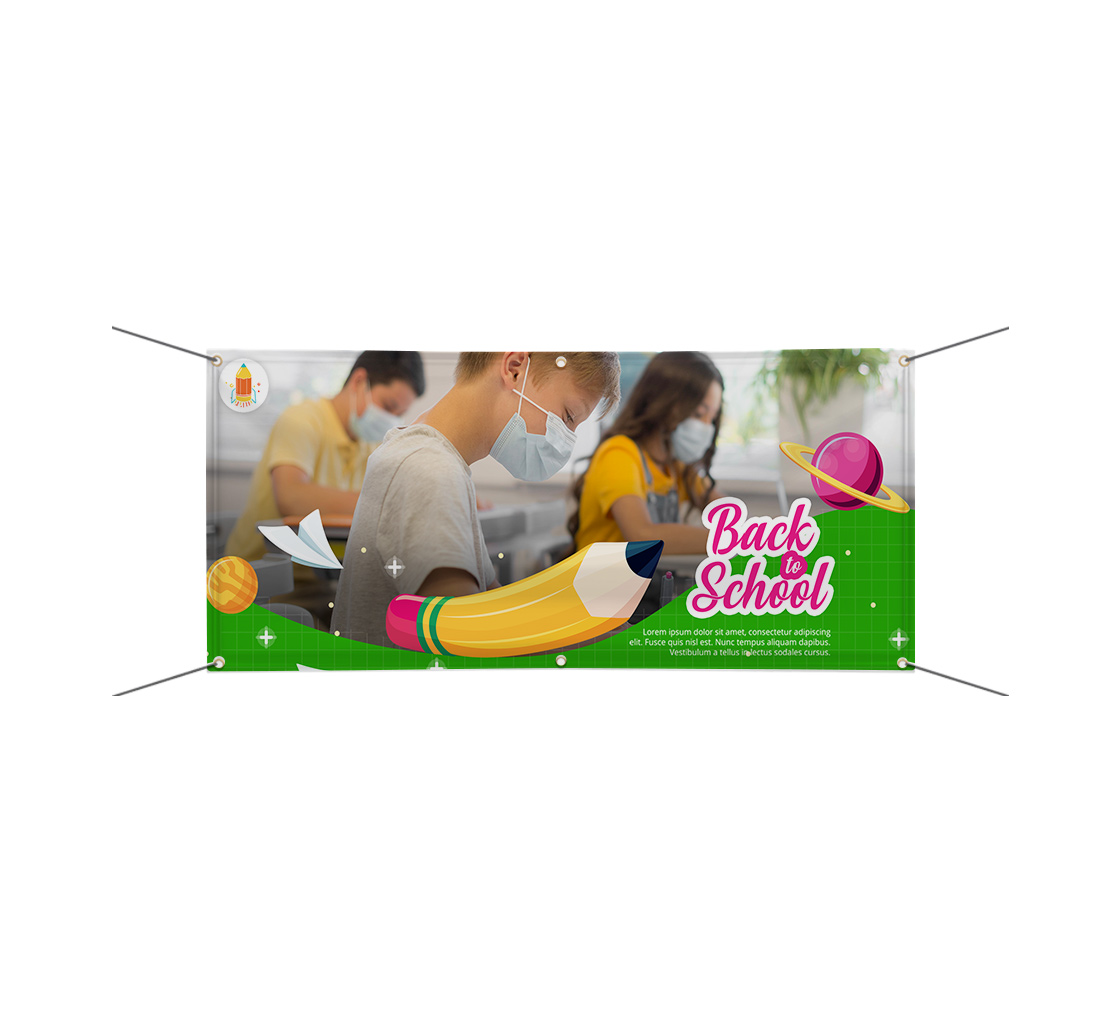 Custom Vinyl Banner Sign Multiple Sizes Daycare Center Times Education Outdoor Personalized Marketing Advertising Yellow 8 Grommets 48inx96in Set of 3 