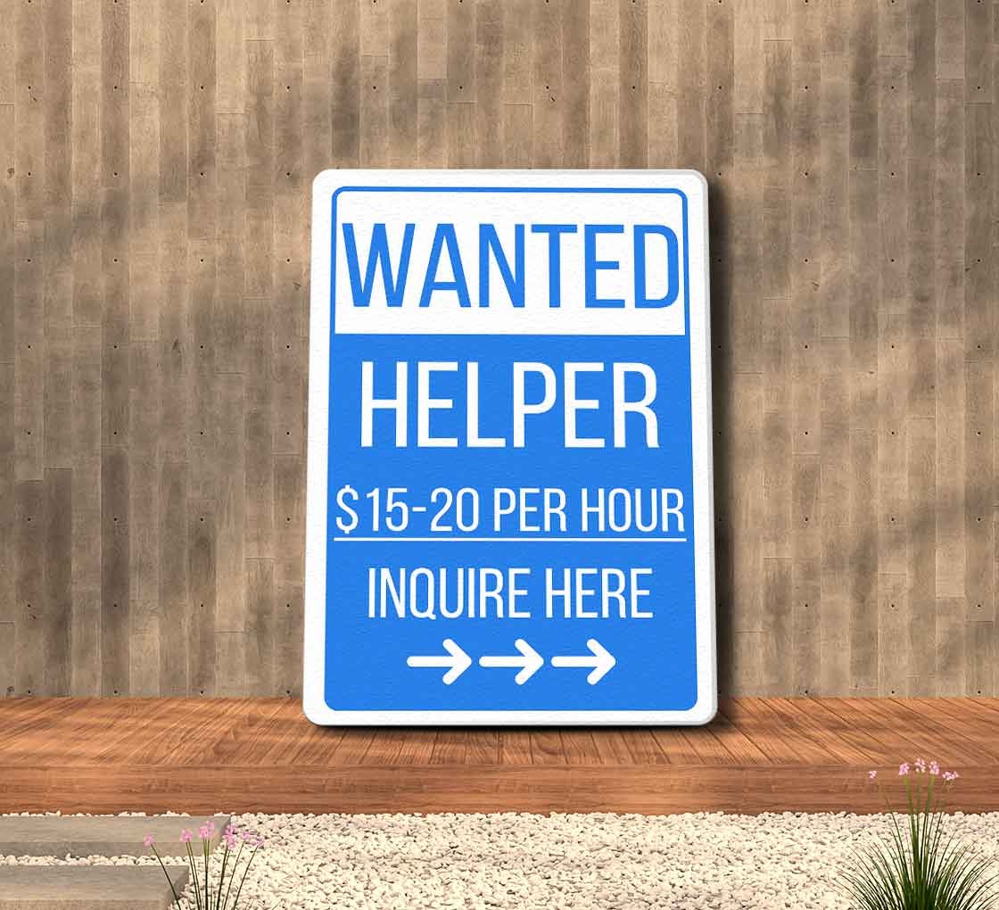 Wanted Patio Signs