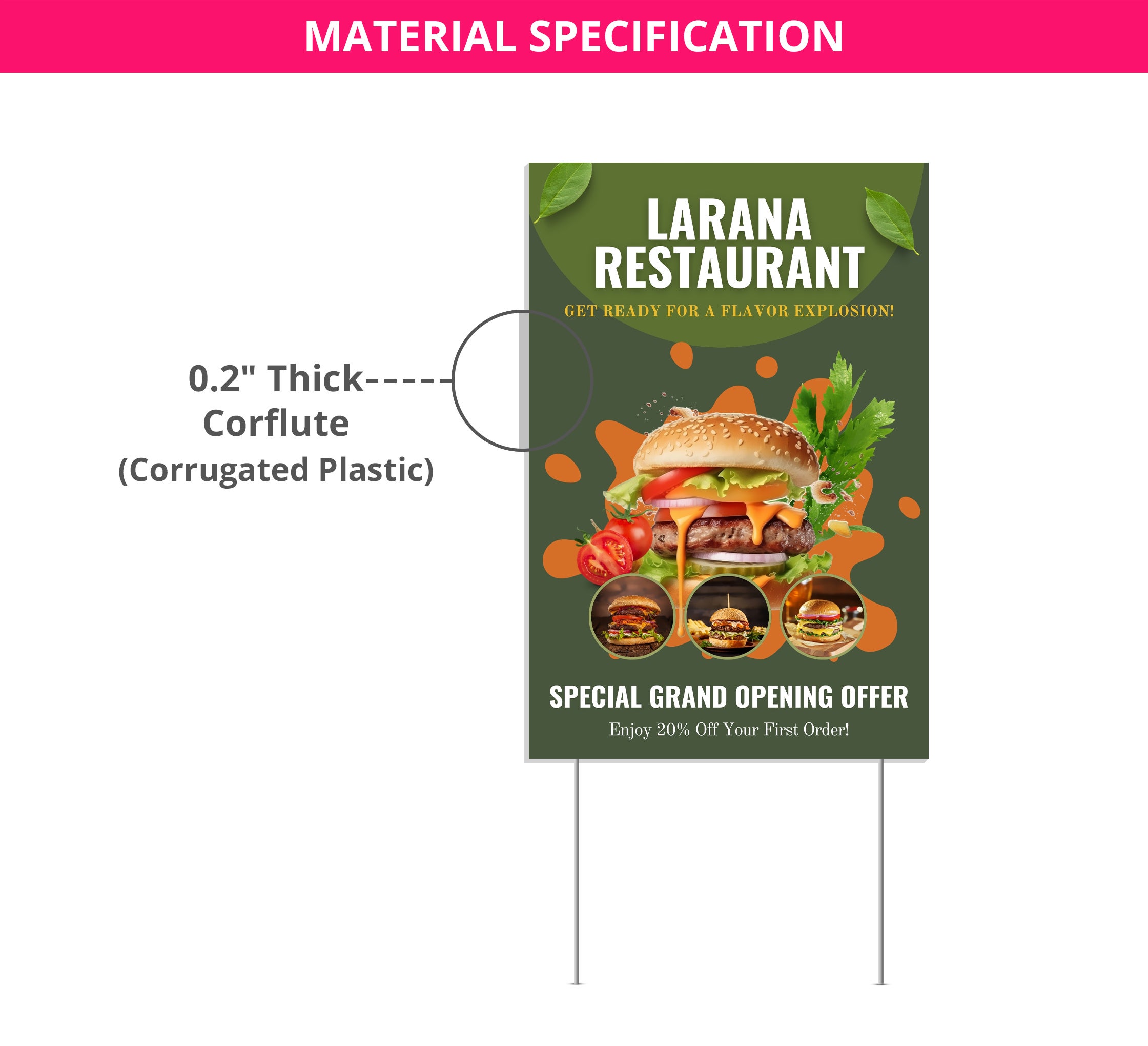 Restaurant Yard Sign