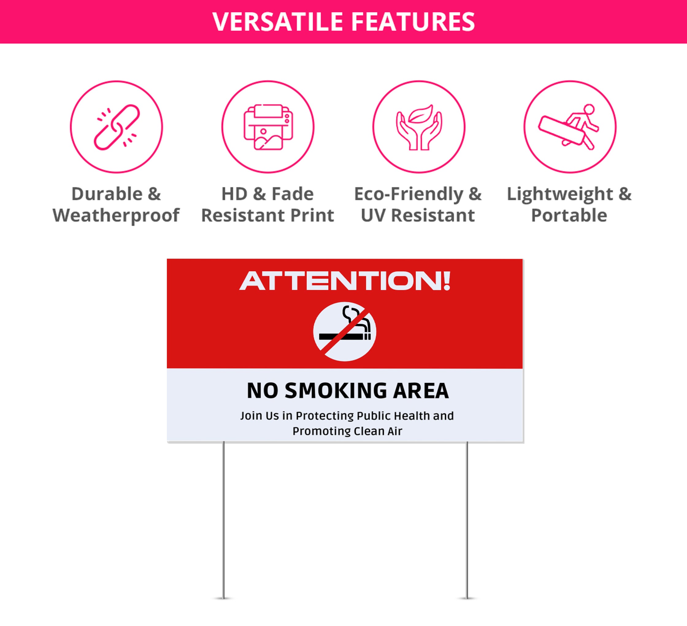 No Smoking Yard Signs