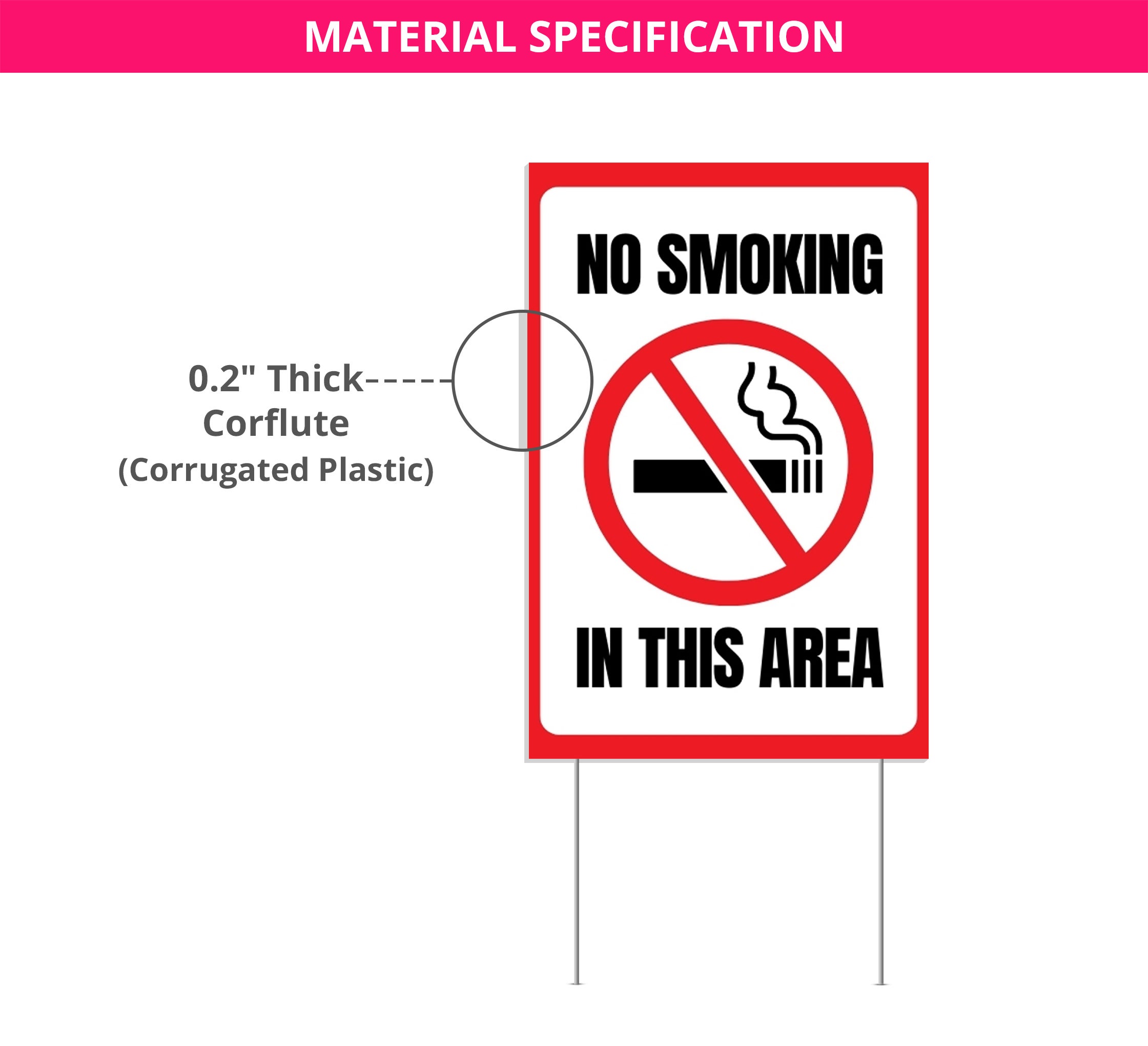 No Smoking Yard Signs